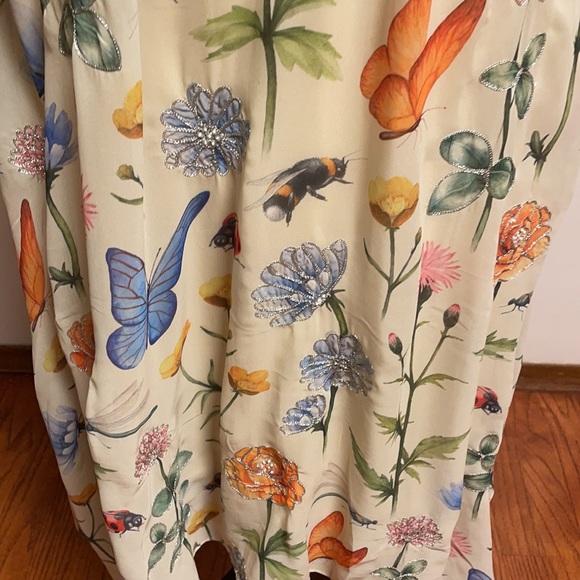 Pankaj & Nidhi for Anthropologie, butterflies and flowers dress, size 6 - Picture 4 of 6